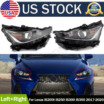 LED Headlight Set For 2017-2020 Lexus IS300 IS350 Left & Right Pair Fits F Sport Foto 1 de 4