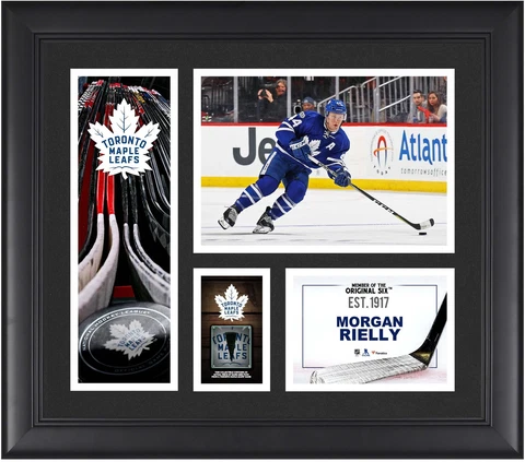 Morgan Rielly Toronto Maple Leafs Framed 15x17 Collage & Piece of G-U Puck Cover