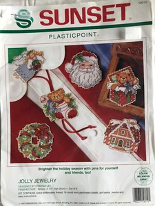 Kit de puntos de plástico Sunset Jolly Jewelry #19010 hace 6 pines 1992 dimensiones selladas - Imagen 1 de 9