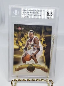 Allen Iverson 2000-01 Fleer Authority Seal Of Approval/250 BGS 8.5 NM-MT+ - Picture 1 of 2