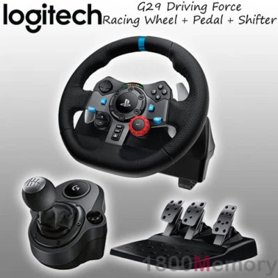 Logitech G29 Driving Force Racing Wheel for Sony PS5 PS4 PC with Gear Shifter - Image 1 of 4