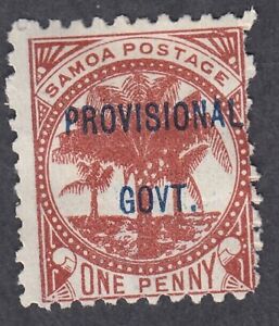 Post Road Company, Samoa, Scott #32,  Mint Hinged, Palm Overprinted, 1899