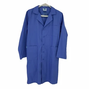 Adar 803 Universal Blue Lab Coat Unisex Size 38 Medical Uniforms Scrubs Pockets - Picture 1 of 10