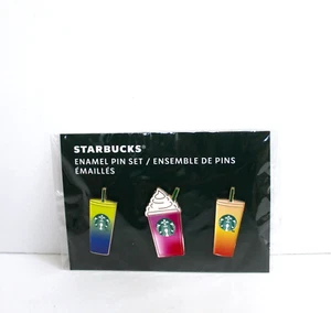 Starbucks Summer Europe Cold Cup Enamel Pin Set Limited Edition NEW - Picture 1 of 6