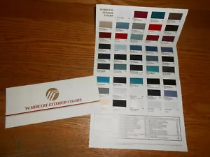 1994 MERCURY EXTERIOR COLORS / PAINT CHIPS / '94 COUGAR CAPRI GRAND MARQUIS ++ - Picture 1 of 1