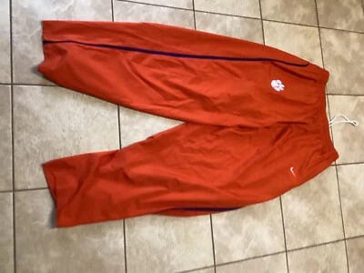 Vintage Clemson Tigers Pants Men XL Orange Nike Embroidery - Image 1 of 4