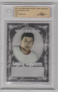 ALEX DELVECCHIO 2017 Leaf Metal Sports Heroes CLEAR PROOF 1 of 1 BGS 1/1