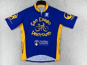 Sqaudra Cycling Jersey Adult Small Blue 1/4 Zip San Diego Veloyouth Polyester - Picture 1 of 14