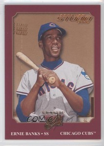 2002 Donruss Studio Classic Studio /1000 Ernie Banks #CS-21 HOF