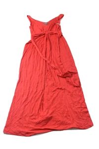 NY Collection Women Dress New Size S Solid Red Sleeveless V-Neck Maxi - Picture 1 of 5