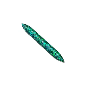 Green Opal Glitter Glass Stone Tribal Septum Nose Piercing Size 12g to 1/2" - Picture 1 of 7