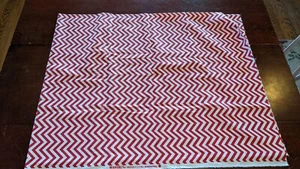 Waverly Chevron Zigzag Cotton Fabric 1 Yard plus 19" /44" wide Red & White - Picture 1 of 3