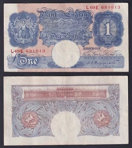 Banconota Regno Unito 1 pound (1940-1948) P.-367a SPL/XF - Imagen 1 de 1