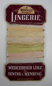 Original Vintage Woollo Lingerie Mercerised Lisle For Sewing &Mending Packet - Picture 1 of 3