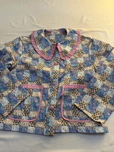 Chaqueta acolchada de retazos ee:some floral Cottage Core talla pequeña mediana ver medidas - Imagen 1 de 10