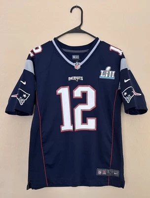 New England Patriots Jersey Tom Brady Super Bowl 52 Nike Youth Large - Image 1 of 4
