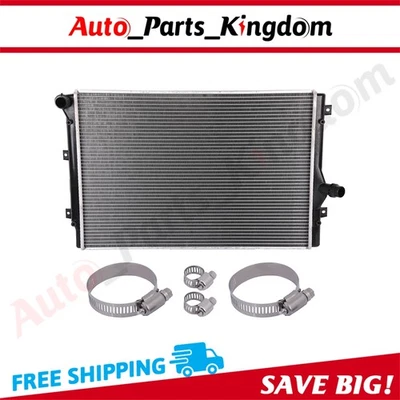 Radiador para Audi A3 Volkswagen Golf 2004-2013 con kit de abrazaderas de manguera universales Foto 1 de 4
