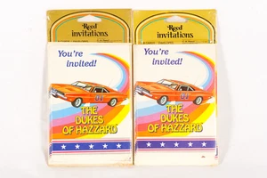 Vintage The Dukes Of Hazzard Invitation Cards Lot Reed Invitations 1980s - Picture 1 of 6