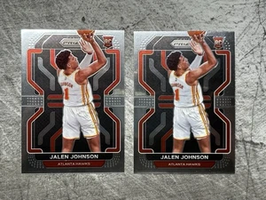 LOTE de 2 tarjetas Jalen Johnson Rookie 2021-22 Panini Prizm #305 Atlanta Hawks RC - Imagen 1 de 2