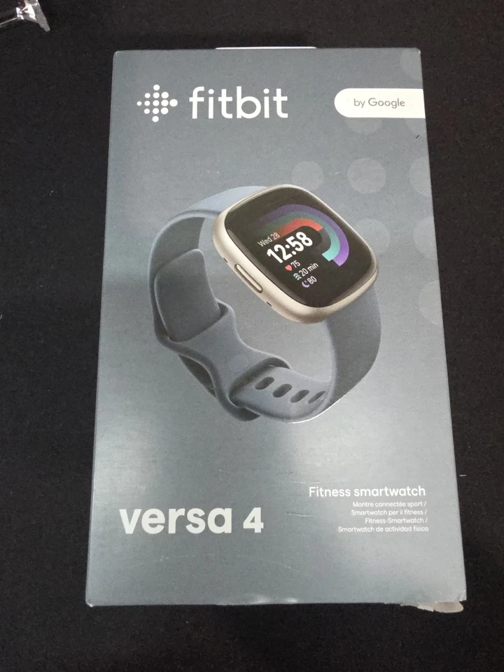 Fitbit Versa 4 Activity Tracker - Waterfall Blue/Platinum Aluminum - Image 1 of 1