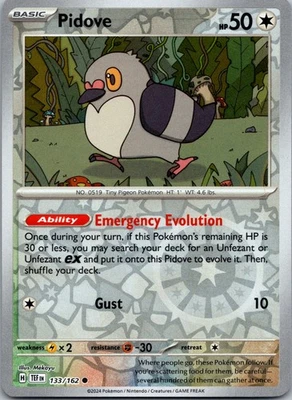 Pidove Reverse Holo Common SV05: Temporal Forces 133/162 NM - Image 1 of 2