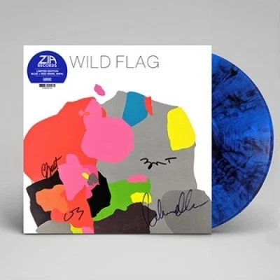 NEW  WILD FLAG  LP   ( AUTOGRAPHED / SIGNED ) Ltd #500 BLUE / RED Swirl VINYL Foto 1 de 4