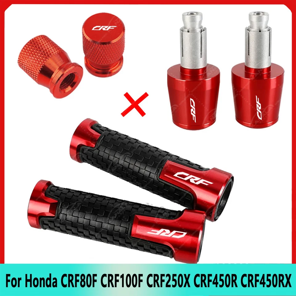 3PCS For Honda CRF80F CRF100F CRF250X 450R 450RX Handlebar Handle Grips End Plug - Imagem 1 de 1