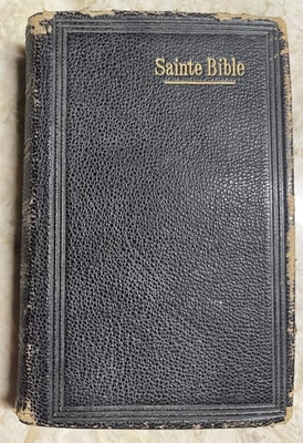 1897 Antique French LA SAINTE BIBLE  - New and Old Testament Leather Cover - Image 1 of 4