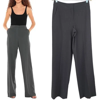 Vestido Giorgio Armani Hecho en Italia Pura Nueva Lana Gris Ligero Flojo Talla 8 Foto 1 de 4