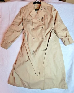 London Fog Damen Trenchcoat Vintage Größe 6 Zierlich Klassisch Gürtel Hellbraun - Bild 1 von 6