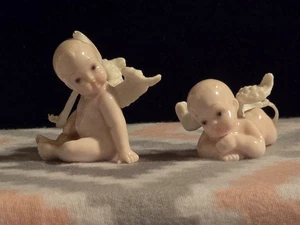 Vintage Baby Angel Cherub Christmas Tree Ornaments - Picture 1 of 7
