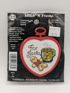 Kit Punto de Cruz Contado 3608 "Para Santa" Punto N Marco NMI NeedleMagic Nuevo de Lote Antiguo  - Imagen 1 de 5