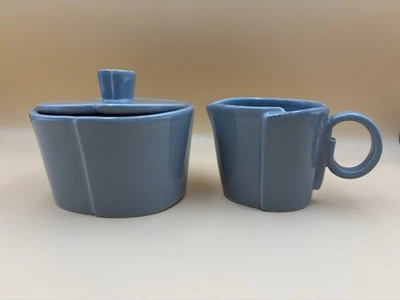 Juego de azucarero Vietri gris crema y tapa gres italiano rústico granja Foto 1 de 4