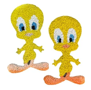 Vintage 1970s Tweety Bird Plastic Popcorn Decoration Looney Tunes Lot Of 2 20” - Picture 1 of 2