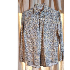 Rafter C Paisley Pearl Snap Herren Western Cowboy Collection Hemd Größe M - Bild 1 von 9