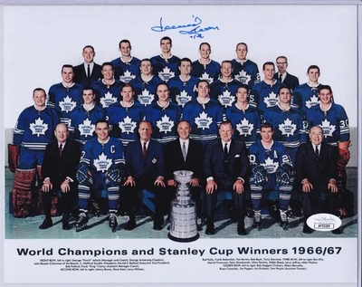 Autographed Dave Keon 1967 Toronto Maple Leafs Stanley Cup Champions Photo JSA - Image 1 of 2
