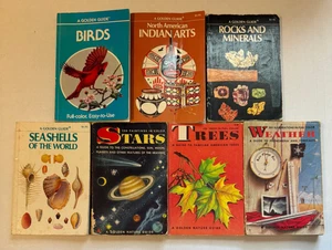 Golden Guide Lot 7 Books 1950s 1960s 1970s Vintage Indian Arts Weather Stars - Picture 1 of 6