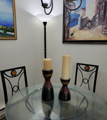 PREMIUM Multicolor ceramic bell shaped CANDLE STAND SET with candles [New] - Изображение 1 из 2