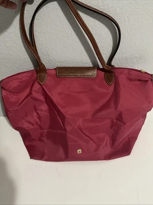 Longchamp Le Pliage Shopping Modele Depose nylon & leather tote handbag Fuschia - Image 1 of 4