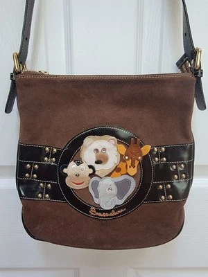 Braccialini Made In Italy Genuine Leather Safari Animals Crossbody/Shoulder Bag - Image 1 of 4