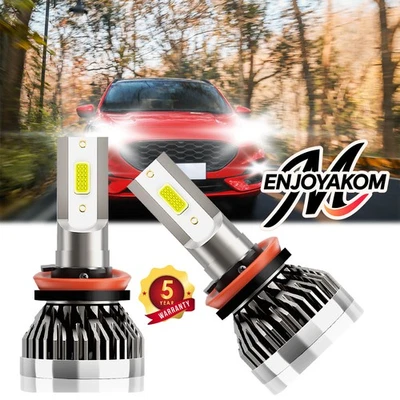 Kit de faros LED blancos brillantes de haz bajo 2x 6000K para Ford Escape 2005-2021 Foto 1 de 4