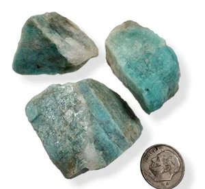 Amazonite in Quartz Crystal Natural Rough Stones Brazil 98 grams - Picture 1 of 2