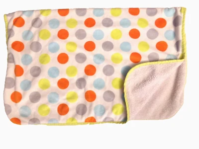 Manta De Colección Lunares Carters Bebé Niños Niñas y2k Gris Azul Naranja Lovey Sherpa Foto 1 de 4