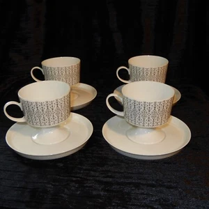 Set 8 pezzi ROSENTHAL Germania FILIGRANA 4 tazze piattino tapio WIRKKALA piedi MCM tazza - Foto 1 di 9