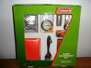 Kit de accesorios de campamento Coleman camping senderismo mochilero brújula silbato palo de fuego - Imagen 1 de 3