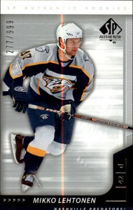 2006-07 SP Authentic #235 Mikko Lehtonen Rookie Hockey Card