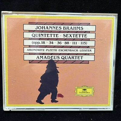 BRAHMS Quintets & Sextets - AMADEUS QUARTET - DG 3CD SOLID SILVER germany.. - Image 1 of 4