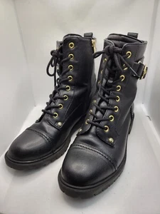 Guess Womens Black Combat Boots Shoes Size UK5 Good Condition - Picture 1 of 16