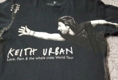 Camiseta Guitarra Keith Urban World Tour 07 Banda Negra Talla S Love Crazy World b75 Foto 1 de 4