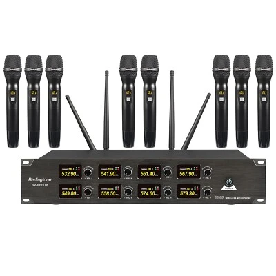Berlingtone 8-Channel UHF Wireless Microphone System 8 Fixed Frequency Channel - Image 1 of 4